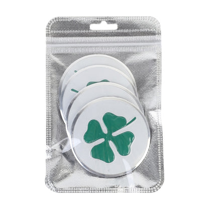 4 in 1 Car Four Leaf Clover Pattern Wheel Hub Decorative Sticker, Diameter: 5.8cm -  by buy2fix | Online Shopping UK | buy2fix