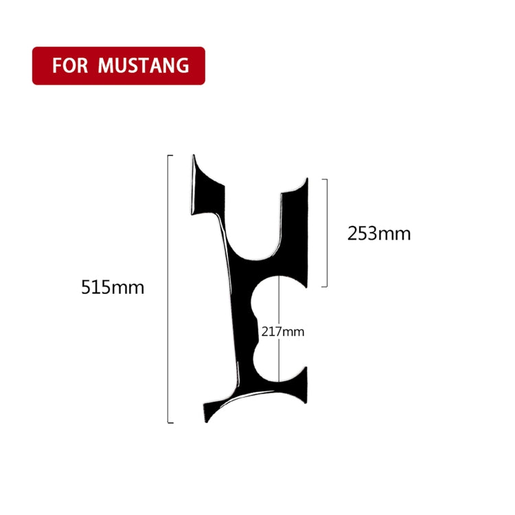 For Ford Mustang 2015-2020 Car Gear Panel Decorative Sticker, Left and Right Drive Universal(Black) - In Car by buy2fix | Online Shopping UK | buy2fix
