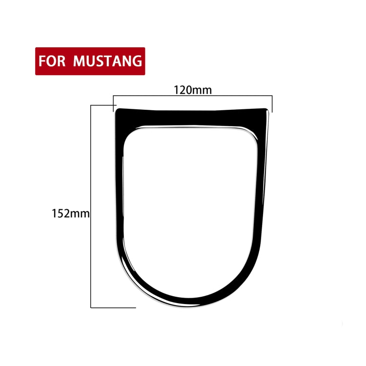 For Ford Mustang 2015-2020 Car Gear Panel Frame Decorative Sticker, Left and Right Drive Universal(Black) - In Car by buy2fix | Online Shopping UK | buy2fix