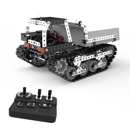 MoFun SW(RC)-007 2.4G Wireless Remote Control 10-channel Dump Truck Children DIY Stainless Steel Assembled Toy - RC Cars by MoFun | Online Shopping UK | buy2fix