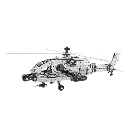 MoFun SW-021 DIY Stainless Steel AH-64 Helicopter Gunship Assembling Blocks - Model Toys by MoFun | Online Shopping UK | buy2fix