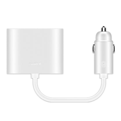 Original Xiaomi ROIDMI 2 in 1 120W 10A Car Cigarette Lighter + Dual USB Port Quick Charge Car Charger(White) - In Car by Xiaomi | Online Shopping UK | buy2fix