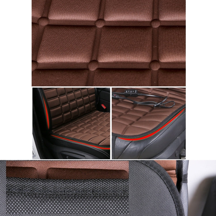12V Heated Two-seater Car Seat Cushion Cover Seat Heater Warmer Winter Car Cushion Car Driver Heated Seat Cushion(Grey) - Seat Accessories by buy2fix | Online Shopping UK | buy2fix