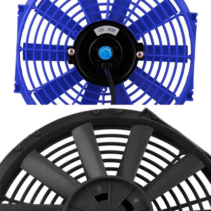 12V 80W 12 inch Car Cooling Fan High-power Modified Tank Fan Cooling Fan Powerful Auto Fan Mini Air Conditioner for Car(Black) - Heating & Fans by buy2fix | Online Shopping UK | buy2fix