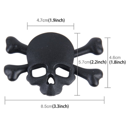 Skull And Cross Bone Shape Shining Metal Car Universal Sticker(Black) - 3D Metal Sticker by buy2fix | Online Shopping UK | buy2fix