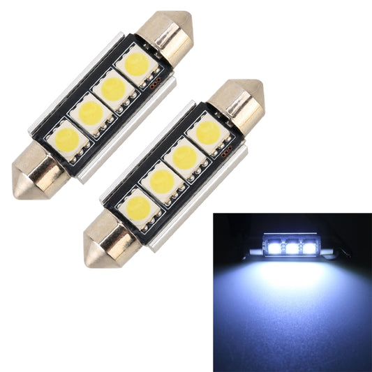 10 PCS 41mm DC12V / 1.7W / 7000K / 70LM 4LEDs SMD-5050 Car Reading Lamp(White Light) - Dome Lights by buy2fix | Online Shopping UK | buy2fix