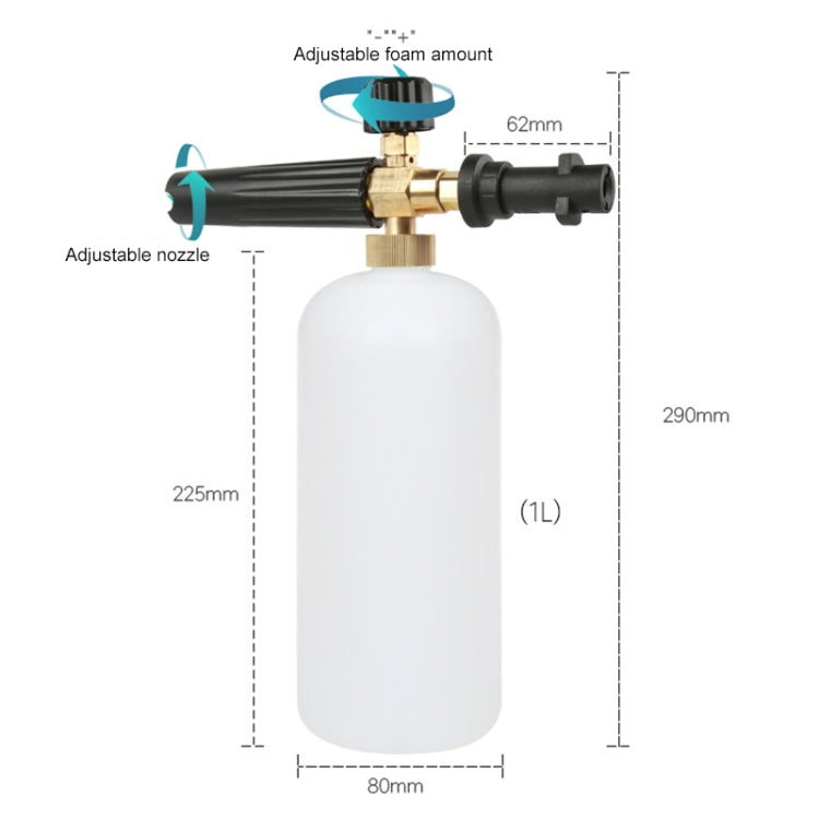 High Pressure Car Wash Foam Gun Soap Foamer Generator Water Sprayer Gun, 3/8 Quick-connect - Car Washer & Accessories by buy2fix | Online Shopping UK | buy2fix