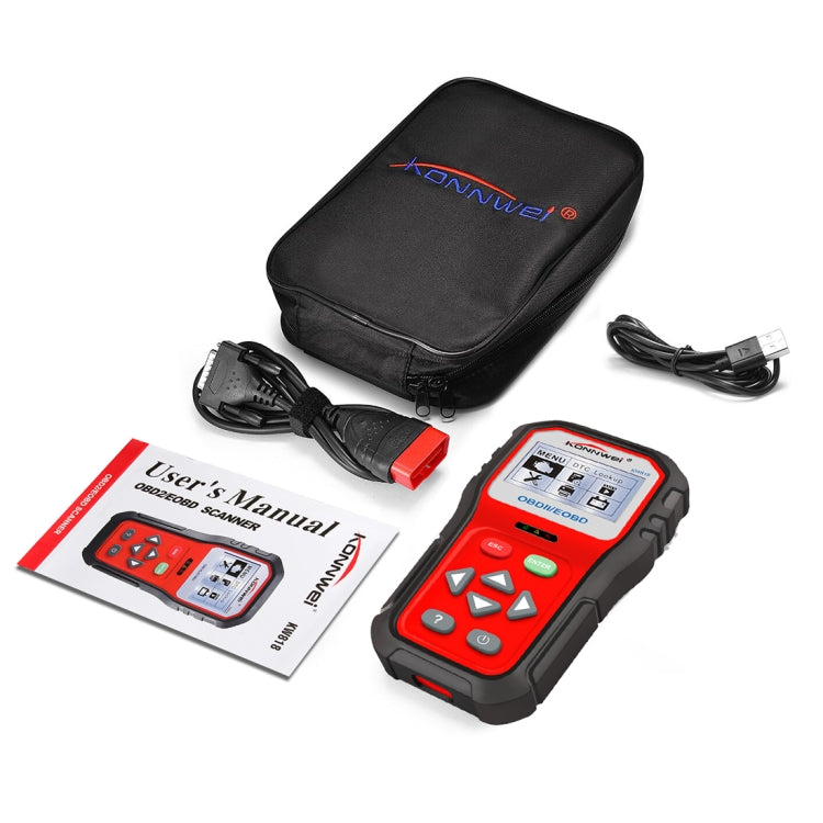 KONNWEI KW818 EOBD / OBDII Car Auto Diagnostic Scan Tools CAN Code Reader Scanner (Only for 12V Gasoline Car) - In Car by KONNWEI | Online Shopping UK | buy2fix