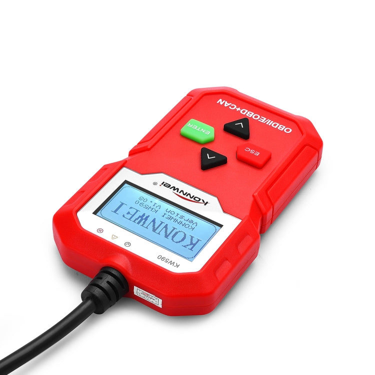 KONNWEI KW590 Mini OBDII Car Auto Diagnostic Scan Tools Auto Scan Adapter Scan Tool (Can Only Detect 12V Gasoline Car)(Red) - In Car by KONNWEI | Online Shopping UK | buy2fix