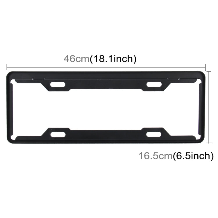 2 PCS Carbon Lead License Plate Frame Simple and Beautiful Car License Plate Frame Holder Universal License Plate Holder(Black) - License Plate Covers & Frames by buy2fix | Online Shopping UK | buy2fix