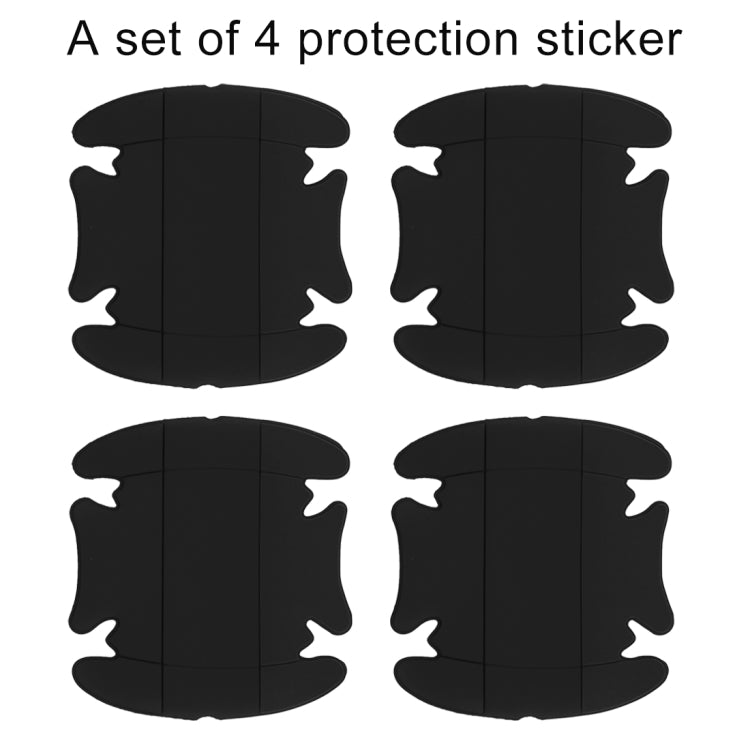 4 PCS Car-Styling Car Door Handle Scratches Resistant Sticker (Black) - Decorative Sticker by buy2fix | Online Shopping UK | buy2fix