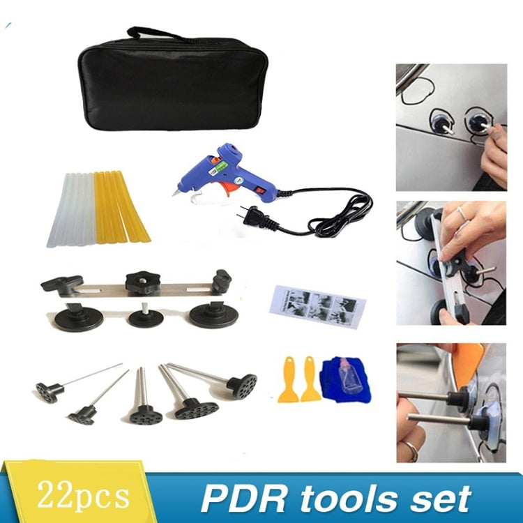 22 in 1 Auto Car Body Dent Repair Tools Pulling Bridge Dent Removal Lifter Puller, with 20W Glue Gun, US Plug or EU Plug - In Car by buy2fix | Online Shopping UK | buy2fix