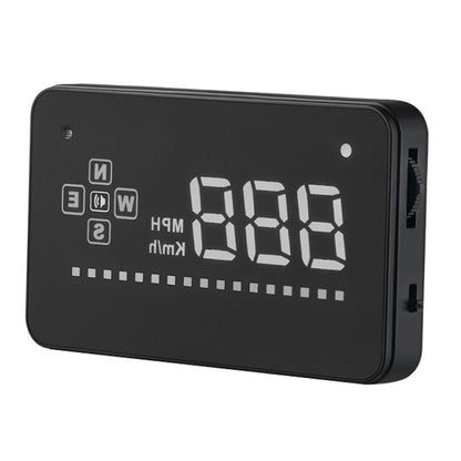 A2 HUD 3.5 inch HD GPS Car Head Up Display, Speed & Over Speed Alarm, Compass, Freely Switch Between Kilometers and Miles(Black) - Head Up Display System by buy2fix | Online Shopping UK | buy2fix