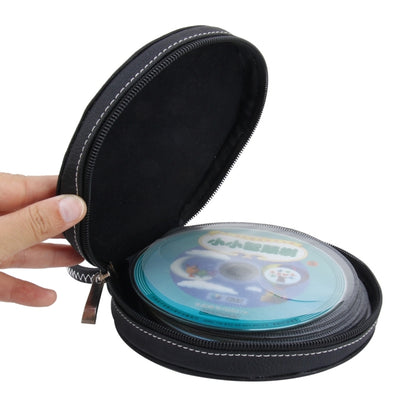 20 CD Disc Storage Case Leather Bag Heavy Duty CD/ DVD Wallet for Car, Home, Office and Travel(Black) - Stowing Tidying by buy2fix | Online Shopping UK | buy2fix