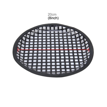 8 inch Car Auto Metal Mesh Black Square Hole Subwoofer Loudspeaker Protective Cover Mask Kit with Fixed Holder - In Car by buy2fix | Online Shopping UK | buy2fix