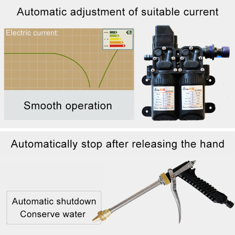 220V Portable Double Pump + Power Supply High Pressure Outdoor Car Washing Machine Vehicle Washing Tools - Car Washer & Accessories by buy2fix | Online Shopping UK | buy2fix