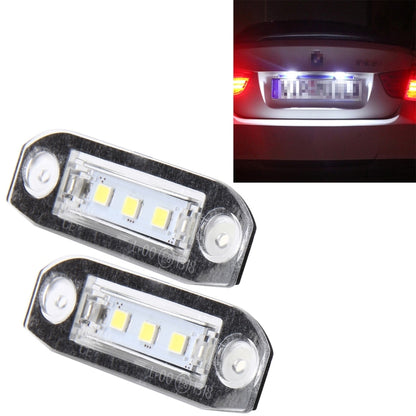 2 PCS License Plate Light with 3  SMD-5050 Lamps for Volvo,2W 120LM,6000K, DC12V(White Light) - License Plate Lights by buy2fix | Online Shopping UK | buy2fix