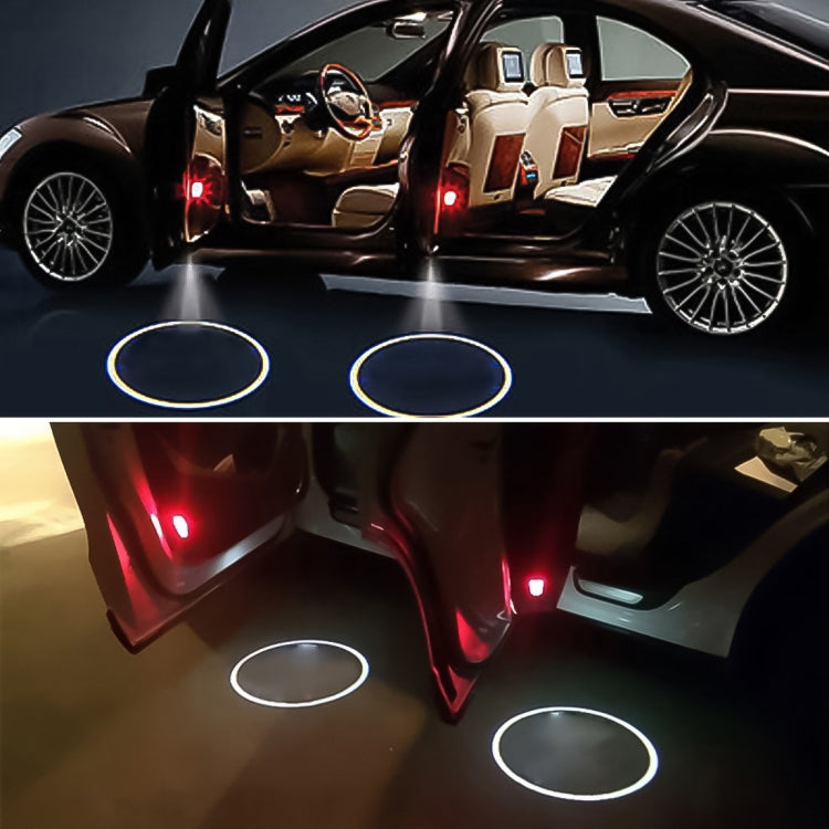 2 PCS LED Ghost Shadow Light, Car Door LED Laser Welcome Decorative Light, Display Logo for Benz Car Brand(Black) - Door Lights by buy2fix | Online Shopping UK | buy2fix