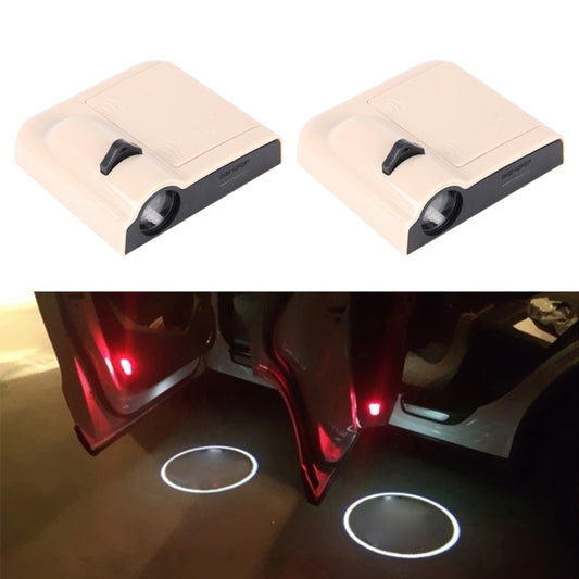 2 PCS LED Ghost Shadow Light, Car Door LED Laser Welcome Decorative Light, Display Logo for Toyota Car Brand(Khaki) - Door Lights by buy2fix | Online Shopping UK | buy2fix