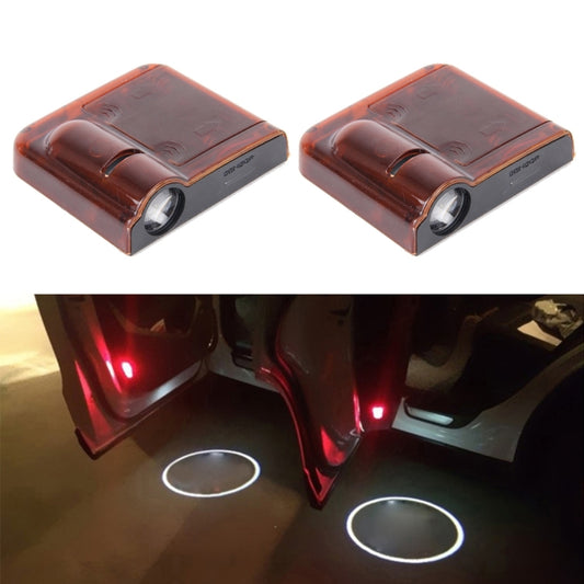 2 PCS LED Ghost Shadow Light, Car Door LED Laser Welcome Decorative Light, Display Logo for Porsche Car Brand(Red) - Door Lights by buy2fix | Online Shopping UK | buy2fix