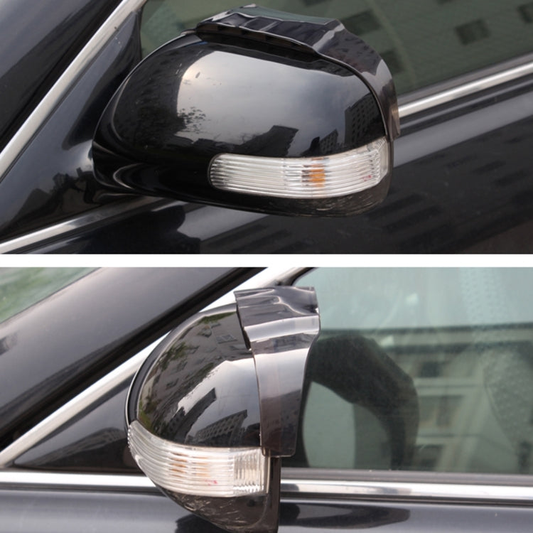 2 PCS Car Auto Universal Rubber Reversing Rearview Mirror Rain Baffle Plate (Black) - Convex Mirror & Accessories by buy2fix | Online Shopping UK | buy2fix