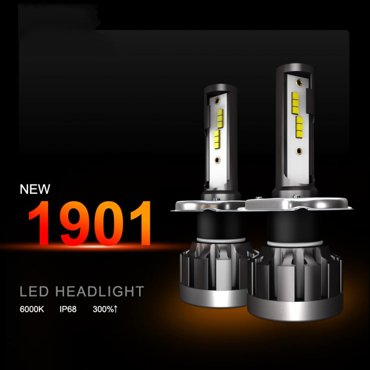 2 PCS 1901 H4 / HB2 / 9003 DC9-36V 14W 6000K 1400LM IP68 Car LED Headlight Lamps(White Light) - In Car by buy2fix | Online Shopping UK | buy2fix