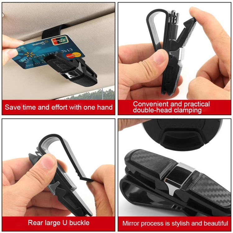 Vehicle Mounted Glasses Clip Car Eyeglass Bill Holder, Blister Package (Rose Red) - Sunglasses & Glasses Clips by buy2fix | Online Shopping UK | buy2fix