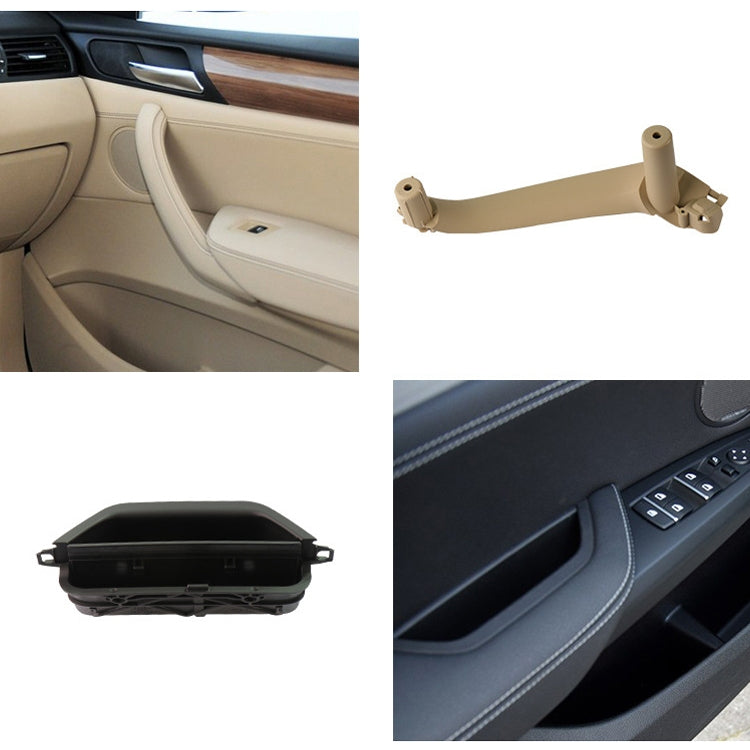 Car Rear Right Inside Doors Handle Pull Trim Cover 5141 7394 519-1 for BMW X3 X4, Left Driving (Beige) - In Car by buy2fix | Online Shopping UK | buy2fix