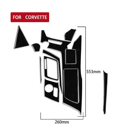 For Chevrolet Corvette C7 2014-2019 11 in 1 Car Gear Water Cup Panel Decorative Sticker, Left Drive - In Car by buy2fix | Online Shopping UK | buy2fix