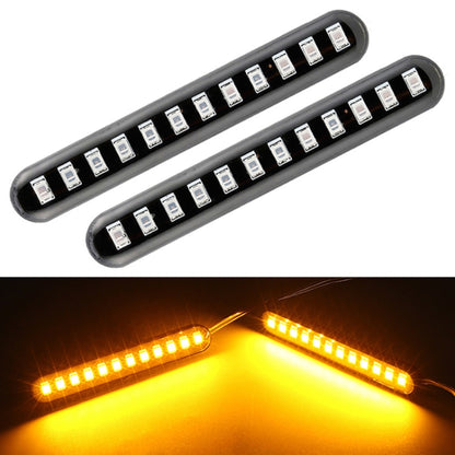 1 Pair Motorcycle 12LED Running Water Turn License Plate Light - In Car by buy2fix | Online Shopping UK | buy2fix