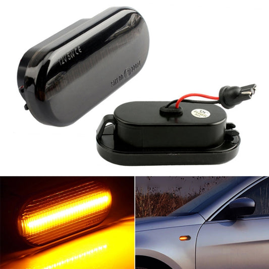 2 PCS D12V / 5W Car LED Leaf Board Side Flowing Water Turn Signal Light for Volkswagen(Black) - In Car by buy2fix | Online Shopping UK | buy2fix