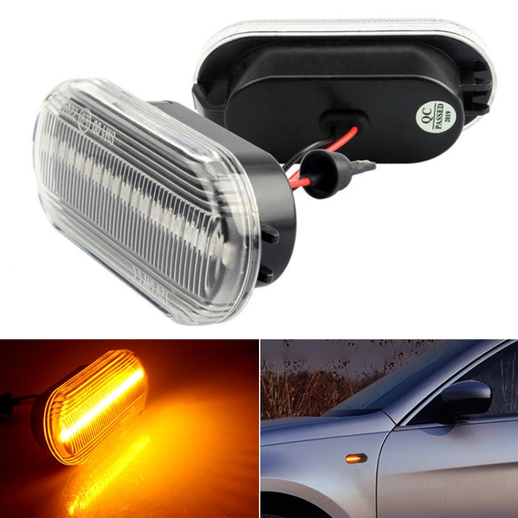 2 PCS D12V / 5W Car LED Leaf Board Side Flowing Water Turn Signal Light for Volkswagen(Transparent) - In Car by buy2fix | Online Shopping UK | buy2fix