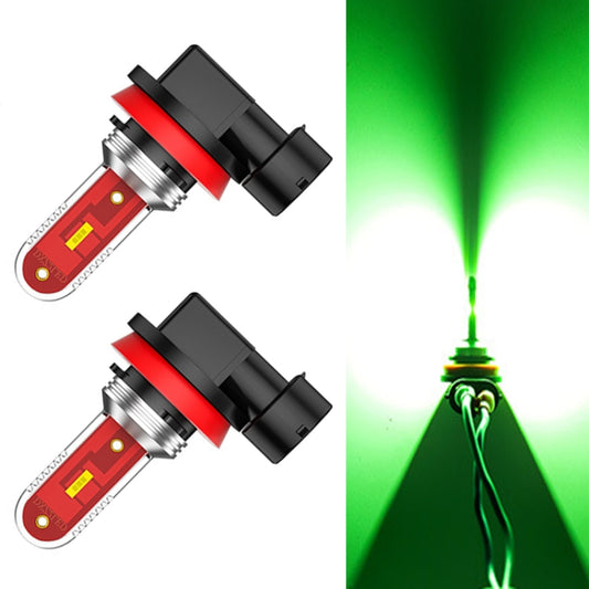 2 PCS H8 / H11 DC9-24V 7W 1200LM IP65 Car LED Fog Light (Green Light) - In Car by buy2fix | Online Shopping UK | buy2fix