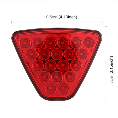 DC12V 1W Car Triangle Highlight Brake Lights Reversing Light with 20LEDs SMD-3528 (Red) - In Car by buy2fix | Online Shopping UK | buy2fix