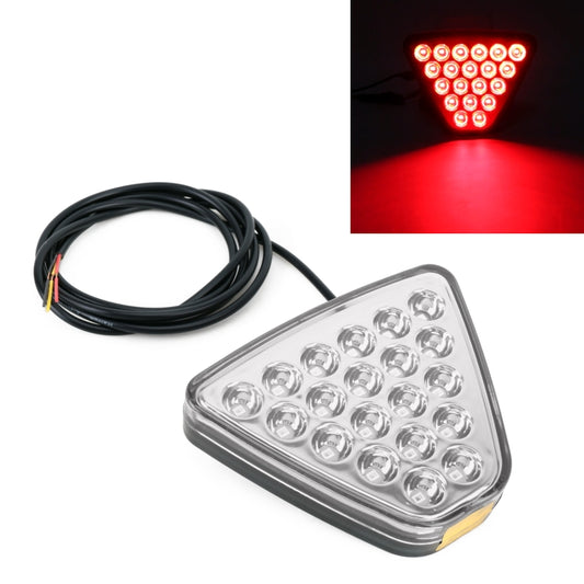 DC12V 1W Car Triangle Highlight Brake Lights Reversing Light with 20LEDs SMD-3528 (Transparent) - In Car by buy2fix | Online Shopping UK | buy2fix