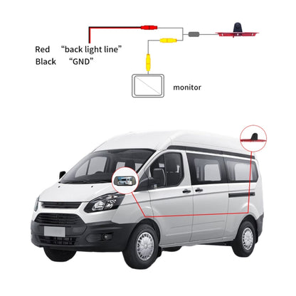 PZ466 Car Waterproof 170 Degree Brake Light View Camera for Ford Transit 2014-2015 - In Car by buy2fix | Online Shopping UK | buy2fix