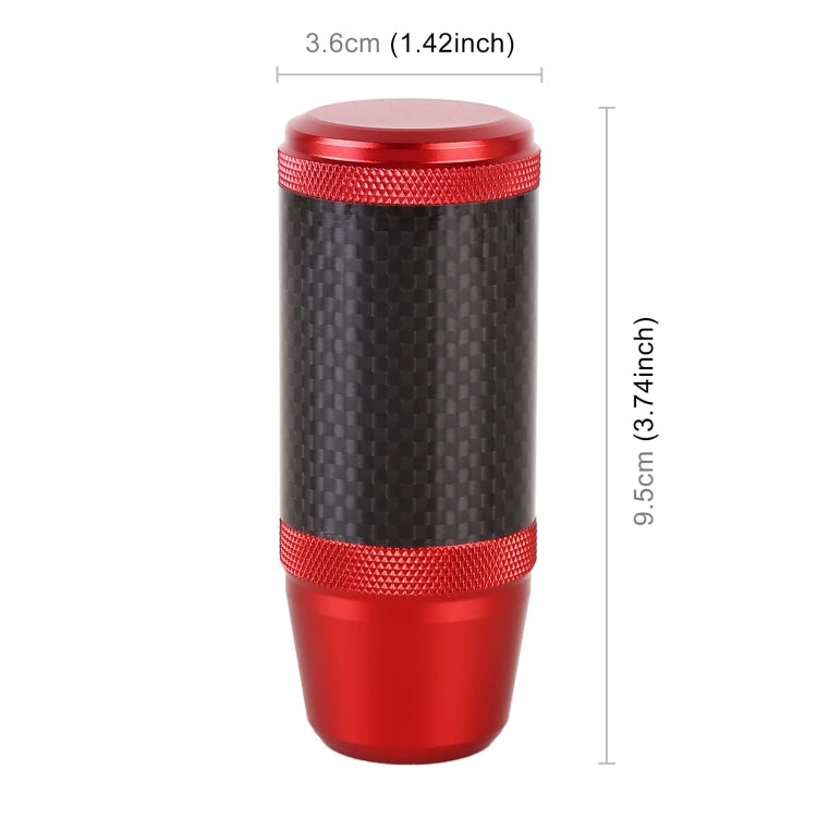 Universal Car Carbon Fiber Metal Gear Shift Knob (Red) - In Car by buy2fix | Online Shopping UK | buy2fix