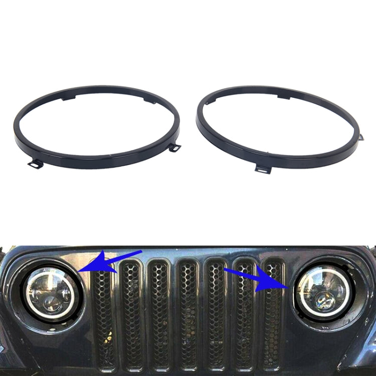 1 Pair 7 inch Headlight Metal Outside Bracket for Jeep Wrangler JK 2007-2017 - In Car by buy2fix | Online Shopping UK | buy2fix