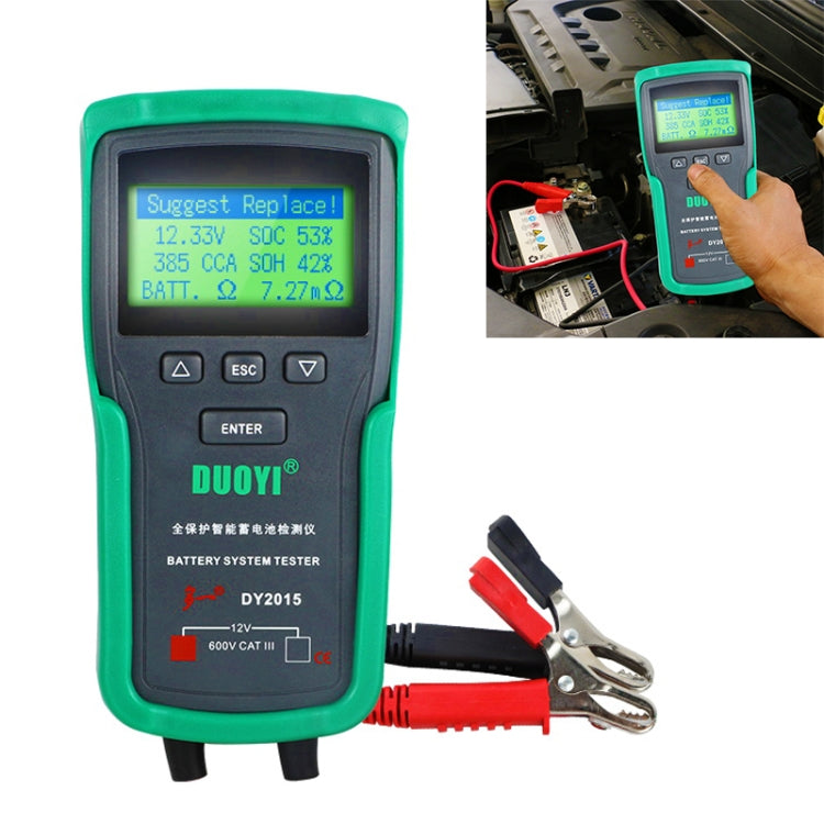 DUOYI DY2015 Car 12V Battery Tester Digital Diagnostic Tools - Electronic Test by DUOYI | Online Shopping UK | buy2fix