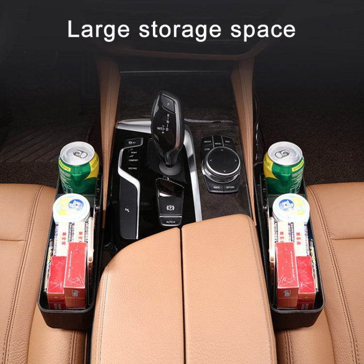 1 Pair Car Multi-functional Seat Crevice USB Storage Box(Coffee) - In Car by buy2fix | Online Shopping UK | buy2fix