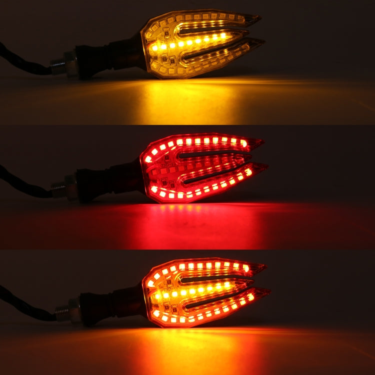 Motorcycle Turn Signal Light DC12V 1W 33LEDs SMD-3528 Lamp Beads (Red Light) - In Car by buy2fix | Online Shopping UK | buy2fix