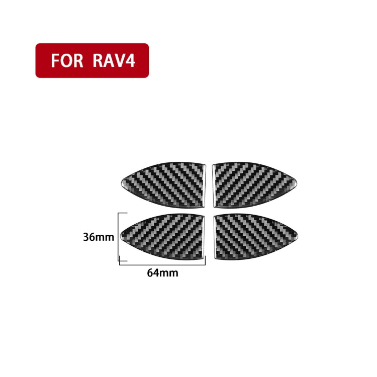 Carbon Fiber Car Inner Door Bowl Decorative Sticker for Toyota Old RAV4 2006-2013,Left and Right Drive Universal - In Car by buy2fix | Online Shopping UK | buy2fix