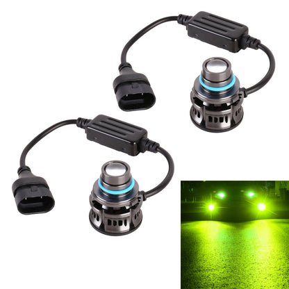 1 Pair 9005 27W / DC12V Car Aluminum Alloy Flashing LED Headlight (Lime Green) - In Car by buy2fix | Online Shopping UK | buy2fix