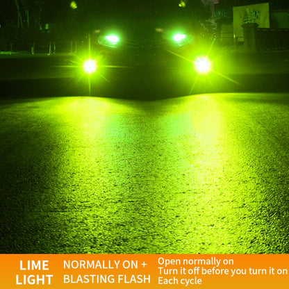 1 Pair 9005 27W / DC12V Car Aluminum Alloy Flashing LED Headlight (Lime Green) - In Car by buy2fix | Online Shopping UK | buy2fix