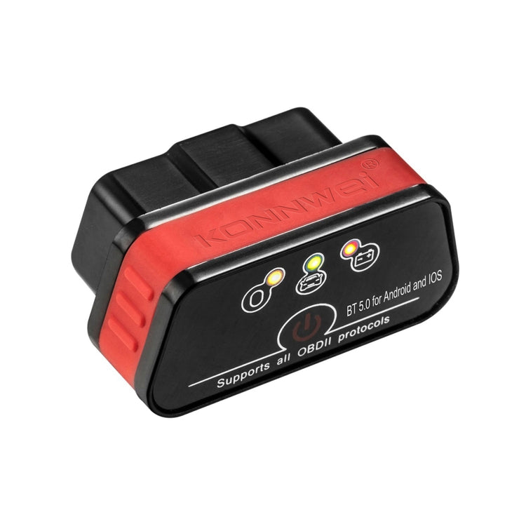 KONNWEI KW901 Android Phone OBD2 Car Bluetooth 5.0 Diagnostic Scan Tools(Red) - In Car by KONNWEI | Online Shopping UK | buy2fix