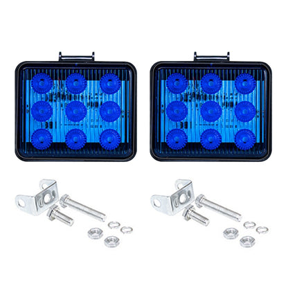 2 PCS ZS-7013 3 inch 9LEDs Strobe Waterproof Car / Truck Warning Light (Blue Light) - In Car by buy2fix | Online Shopping UK | buy2fix