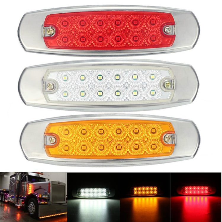 4 PCS MK-338 DC12-24V Truck 12LEDs Side Clearance Maker Light (Red Light) - In Car by buy2fix | Online Shopping UK | buy2fix