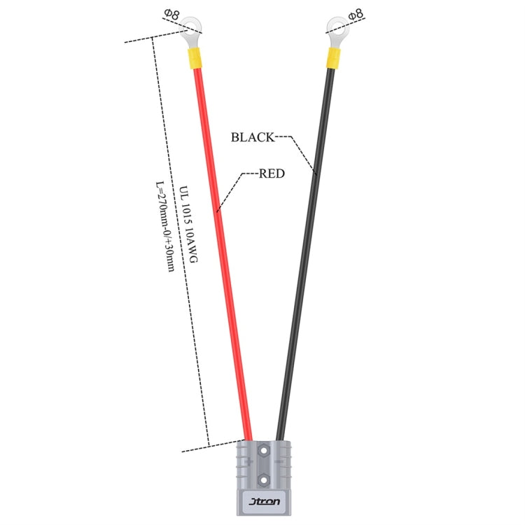 50A 600V Battery Charger Battery Quick Disconnect Plug Trailer Winch Plug with 1FT Cable (Turn O Connector) - In Car by buy2fix | Online Shopping UK | buy2fix