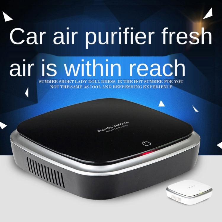 XJ-005 Car Solar Energy Negative Ion Smart USB Air Purifier (Black) - In Car by buy2fix | Online Shopping UK | buy2fix