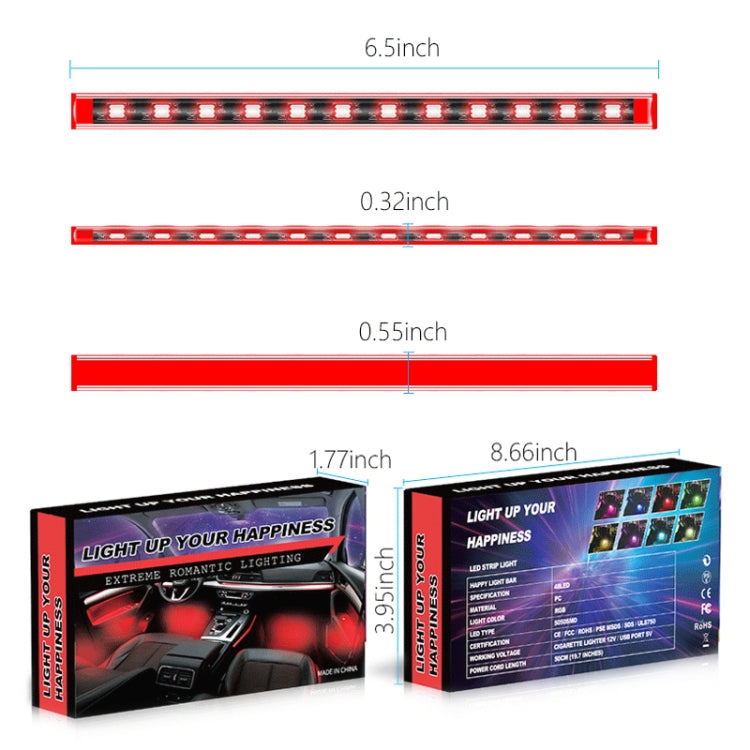 Y11 USB Car Colorful RGB Foot LED Atmosphere Light - In Car by buy2fix | Online Shopping UK | buy2fix